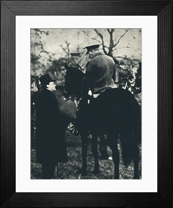 Framed Print : With King George V at Military Exercises, 1913, (1945). Creator: Unknown