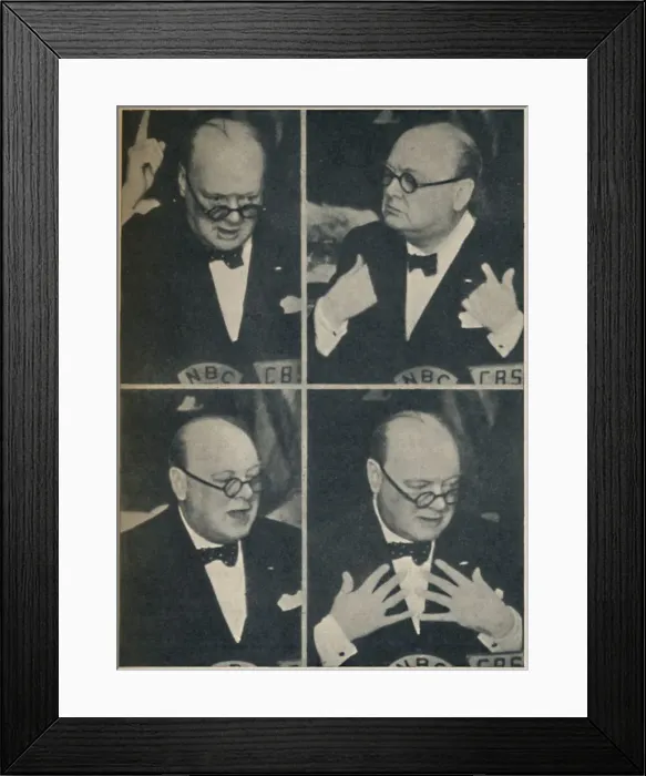 Framed Print : Broadcasting to the Empire and America, c1945. Creator: Unknown Framed Print : Broadcasting to the Empire and America, c1945. Creator: Unknown