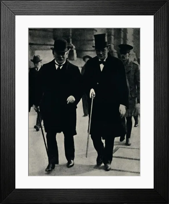 Framed Print : With David Lloyd George, 1917, (1945). Creator: Unknown Framed Print : With David Lloyd George, 1917, (1945). Creator: Unknown