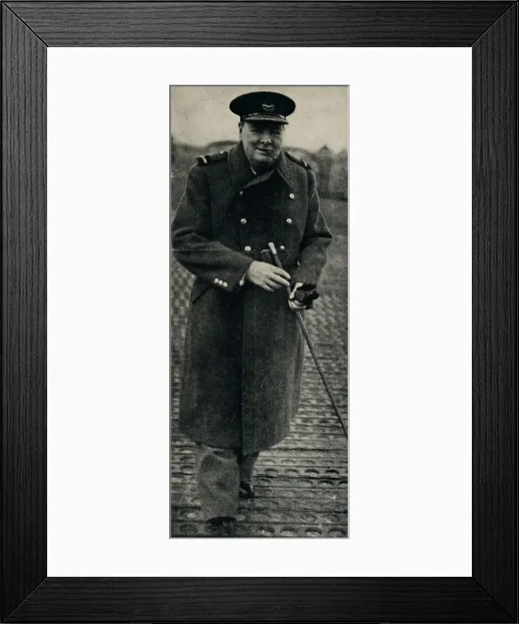 Framed Print : Churchill as an Airman, c1945. Creator: Unknown Framed Print : Churchill as an Airman, c1945. Creator: Unknown
