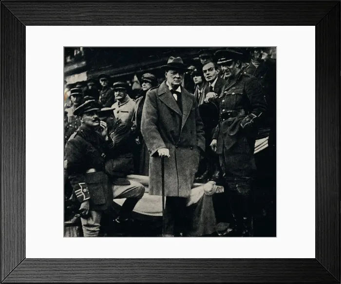 Framed Print : 47th Division March Past, 1918, (1945). Creator: Unknown Framed Print : 47th Division March Past, 1918, (1945). Creator: Unknown