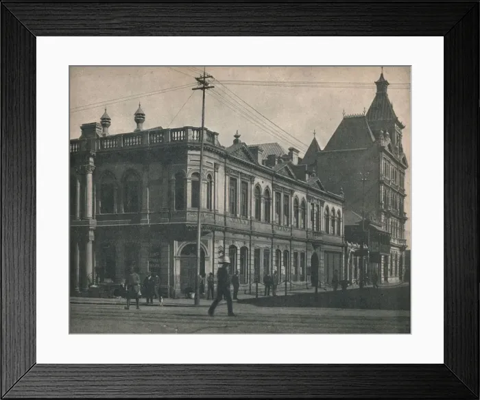 Framed Print : Stock Exchange, Johannesburg, c1900. Creator: Unknown Framed Print : Stock Exchange, Johannesburg, c1900. Creator: Unknown