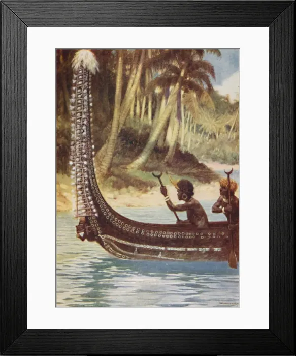 Framed Print : A Solomon Islands Canoe, 1923. Creator: Unknown Framed Print : A Solomon Islands Canoe, 1923. Creator: Unknown