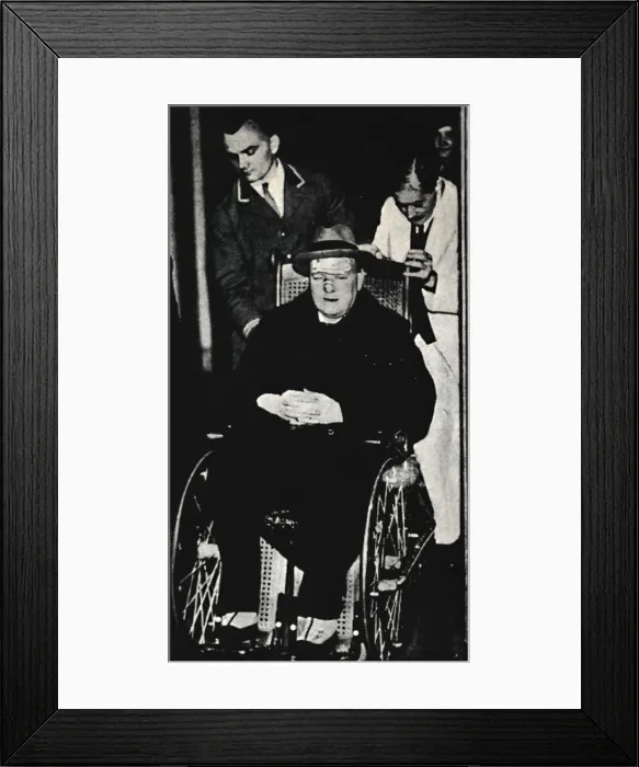 Framed Print : An Accident to Mr. Churchill, November 1931, (1945). Creator: Unknown Framed Print : An Accident to Mr. Churchill, November 1931, (1945). Creator: Unknown