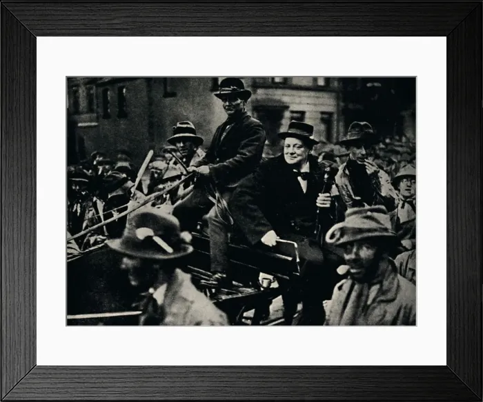 Framed Print : Churchill in Belfast Again, 1926, (1945). Creator: Unknown Framed Print : Churchill in Belfast Again, 1926, (1945). Creator: Unknown