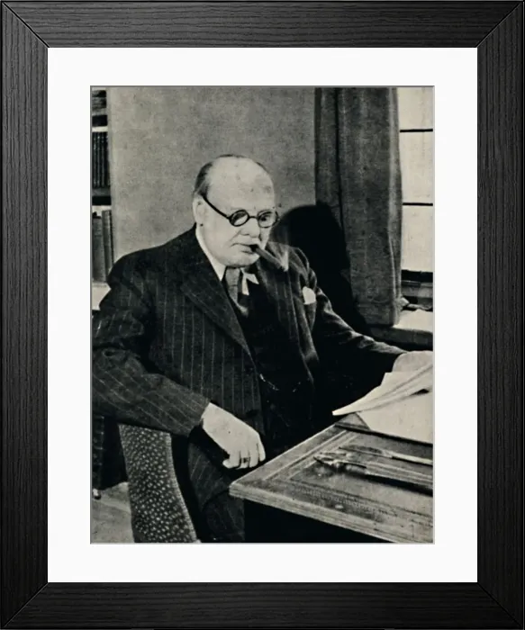 Framed Print : Working at Chartwell Manor, c1930, (1945). Creator: Unknown Framed Print : Working at Chartwell Manor, c1930, (1945). Creator: Unknown