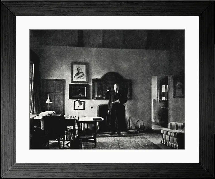 Framed Print : Mr. Churchill in His Study at Westerham, 1930s, (1945). Creator: Unknown Framed Print : Mr. Churchill in His Study at Westerham, 1930s, (1945). Creator: Unknown