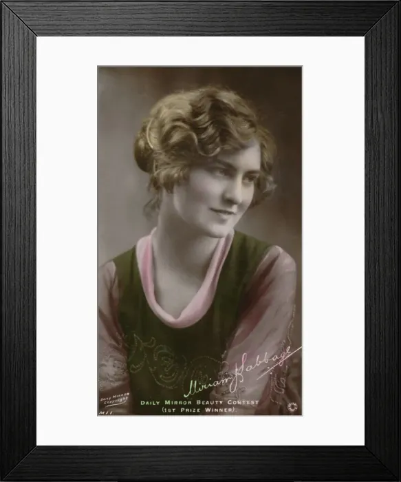 Framed Print : Miriam Babbage, (c1880-1950) - Daily Mirror Beauty Contest (1st Prize Winner), c1930 Framed Print : Miriam Babbage, (c1880-1950) - Daily Mirror Beauty Contest (1st Prize Winner), c1930