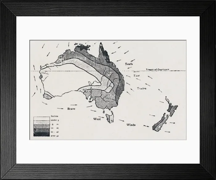 Framed Print : Winds and Rainfall - November to April, 1923. Creator: Unknown Framed Print : Winds and Rainfall - November to April, 1923. Creator: Unknown
