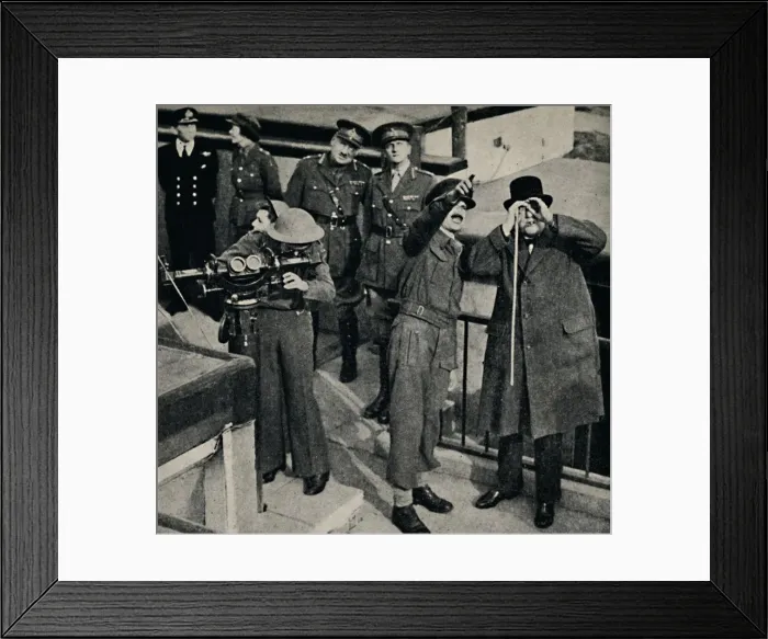 Framed Print : In An Anti-Aircraft Gun-Pit, 17 October 1941, (1945). Creator: Unknown Framed Print : In An Anti-Aircraft Gun-Pit, 17 October 1941, (1945). Creator: Unknown