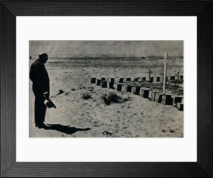 Framed Print : At a Battlefield Cemetery in Egypt, 1942, (1945). Creator: Unknown Framed Print : At a Battlefield Cemetery in Egypt, 1942, (1945). Creator: Unknown