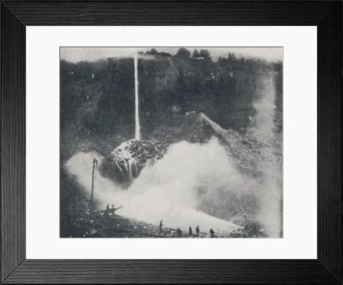 Framed Print : Hydraulic Mining, 1923. Creator: Unknown Framed Print : Hydraulic Mining, 1923. Creator: Unknown