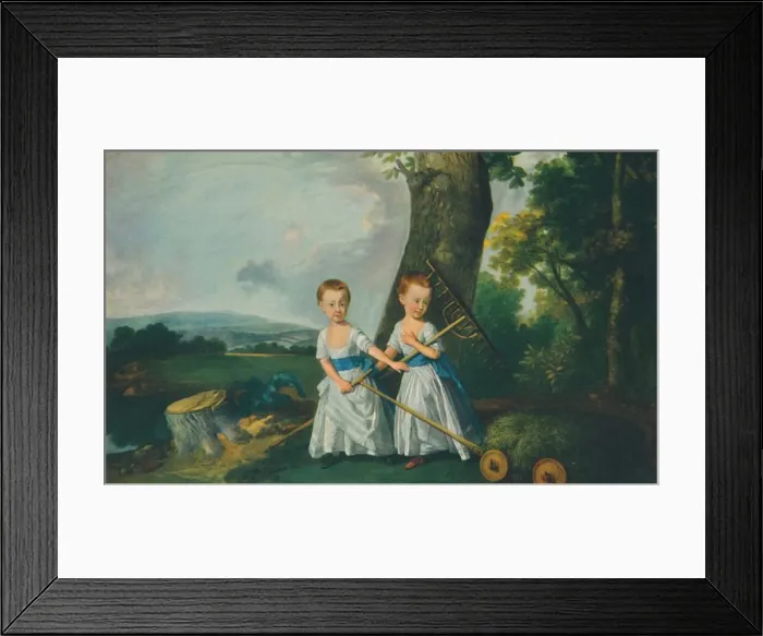 Framed Print : Childrens Dress: The Blunt Boys, c. 1767, (1948). Creator: Johan Zoffany Framed Print : Childrens Dress: The Blunt Boys, c. 1767, (1948). Creator: Johan Zoffany