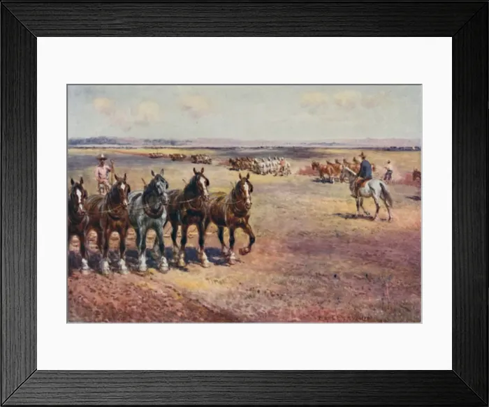 Framed Print : Ploughing on a Large Scale, 1923. Creator: Unknown Framed Print : Ploughing on a Large Scale, 1923. Creator: Unknown