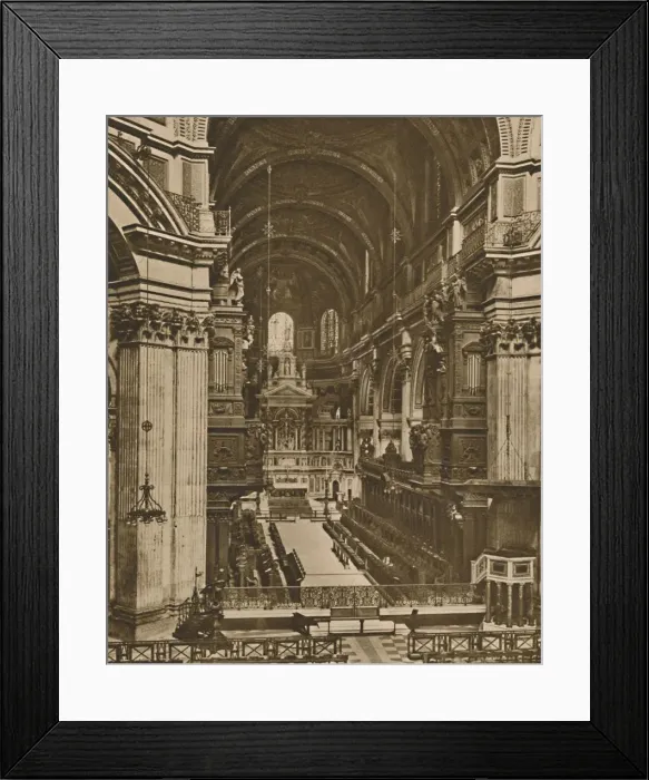 Framed Print : High Altar of St. Pauls Seen Down The Long Vista of the Choir, c1935. Creator: Unknown Framed Print : High Altar of St. Pauls Seen Down The Long Vista of the Choir, c1935. Creator: Unknown