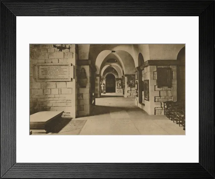 Framed Print : -And The Crypt Where Many of Englands Most Famous Sons Lie Buried, c1935. Creator: Unknown Framed Print : -And The Crypt Where Many of Englands Most Famous Sons Lie Buried, c1935. Creator: Unknown