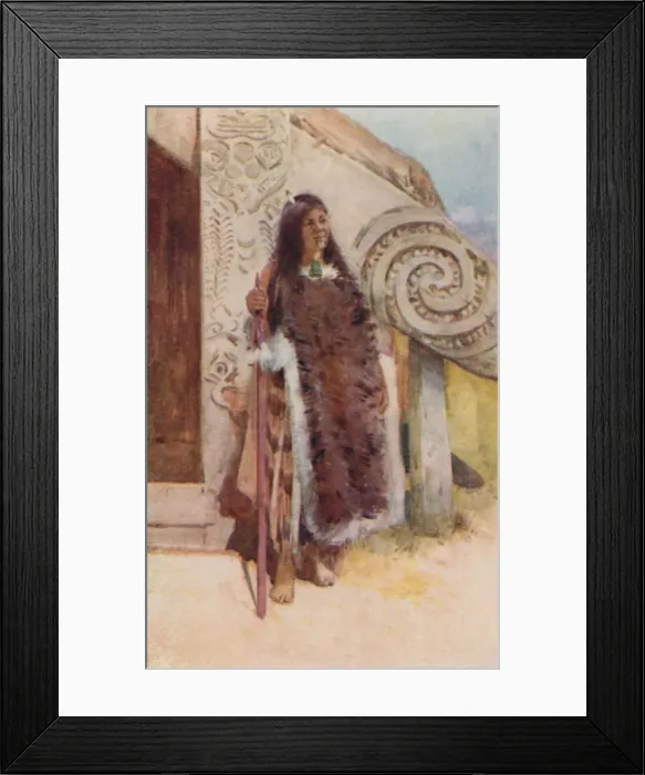 Framed Print : A Maori Chieftainess, 1923. Creator: Unknown Framed Print : A Maori Chieftainess, 1923. Creator: Unknown