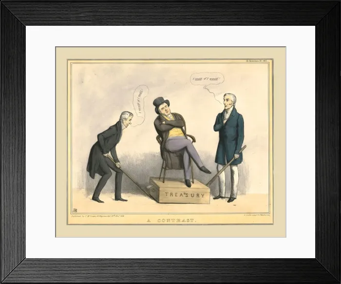 Framed Print : A Contrast, c1838. Creator: Unknown Framed Print : A Contrast, c1838. Creator: Unknown