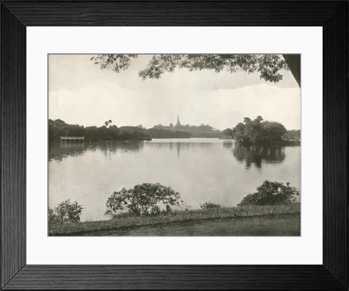 Framed Print : Royal Lakes, Rangoon, 1900. Creator: Unknown Framed Print : Royal Lakes, Rangoon, 1900. Creator: Unknown
