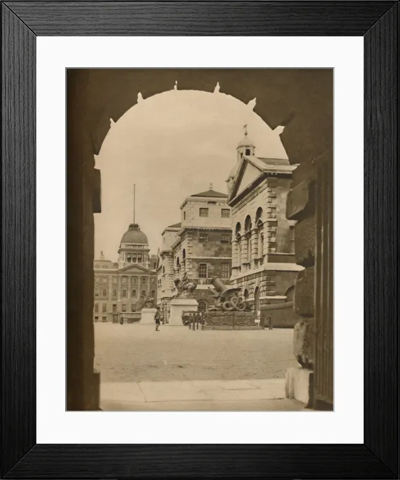 Framed Print : Horse Guards Parade Framed in the Archway of Treasury Passage, c1935. Creator: Unknown Framed Print : Horse Guards Parade Framed in the Archway of Treasury Passage, c1935. Creator: Unknown