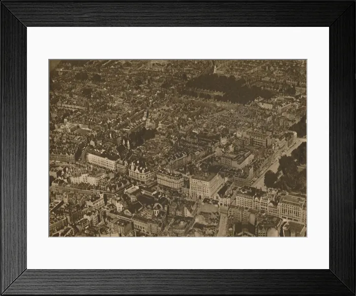 Framed Print : The Puzzle of Familiar Streets from a New and Thrilling Vantage Point, c1935. Creator: Unknown Framed Print : The Puzzle of Familiar Streets from a New and Thrilling Vantage Point, c1935. Creator: Unknown