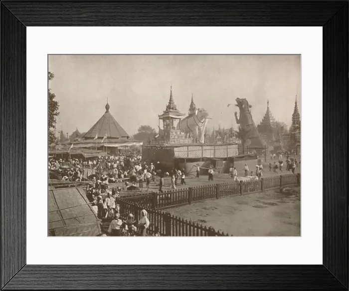 Framed Print : Buddhist Cremation Scene. - A Phoongyi-byan, 1900. Creator: Unknown
