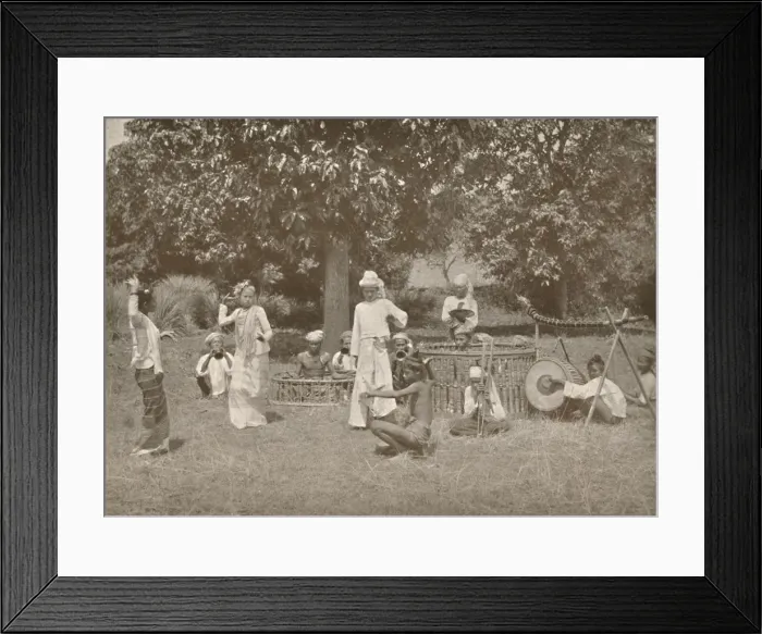 Framed Print : Burmese Musicians and Pwe Dancers, 1900. Creator: Unknown Framed Print : Burmese Musicians and Pwe Dancers, 1900. Creator: Unknown