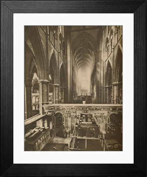 Framed Print : The Abbeys Grand Interior: Looking West from the Chapel of the Confessor, c1935 Framed Print : The Abbeys Grand Interior: Looking West from the Chapel of the Confessor, c1935