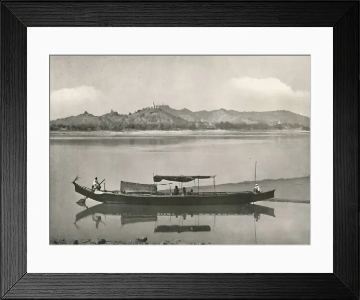 Framed Print : Sagaing, on the Irrawaddy - every hill top crowned with a Pagoda, 1900. Creator: Unknown Framed Print : Sagaing, on the Irrawaddy - every hill top crowned with a Pagoda, 1900. Creator: Unknown