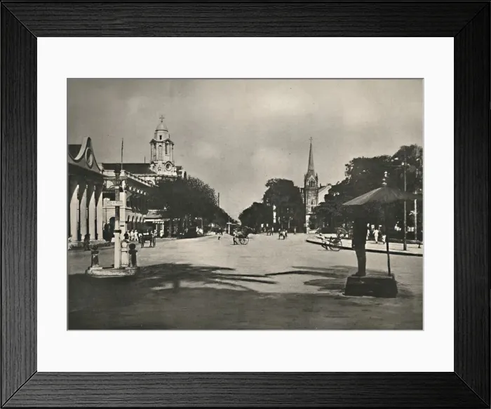 Framed Print : Dalhousie Street, Rangoon, 1900. Creator: Unknown Framed Print : Dalhousie Street, Rangoon, 1900. Creator: Unknown