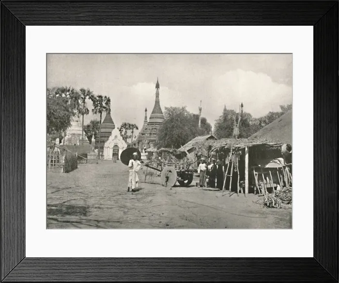 Framed Print : Street Scene, Bhamo, 1900. Creator: Unknown