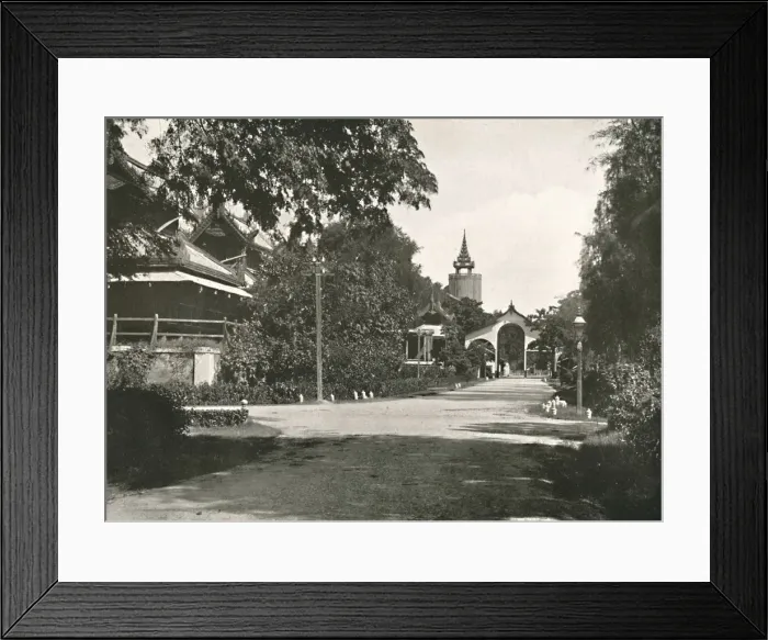 Framed Print : Queens Watch Tower, the Palace, Mandalay, 1900. Creator: Unknown