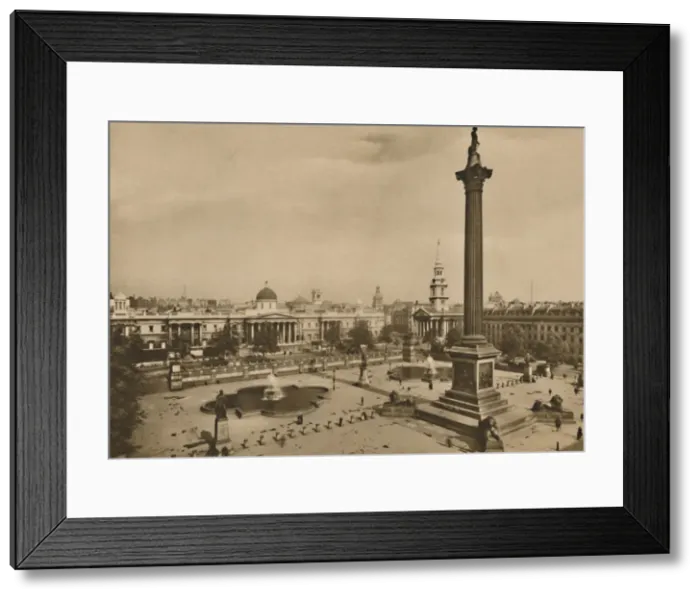Framed Print : Trafalgar Square. Where The Kings Falcons Were Once Kept Along With The Royal Horses, c1935 Framed Print : Trafalgar Square. Where The Kings Falcons Were Once Kept Along With The Royal Horses, c1935