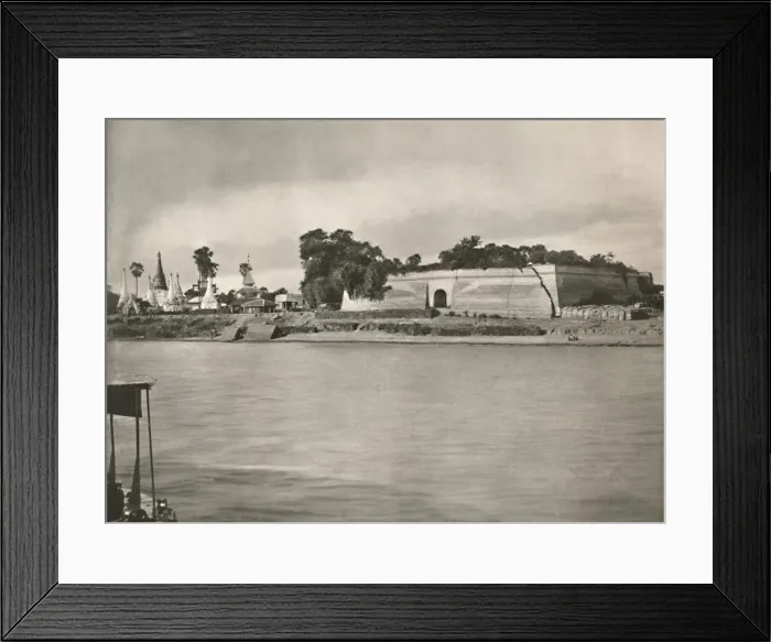Framed Print : The Murhla Fort on the Irrawaddy, 1900. Creator: Unknown