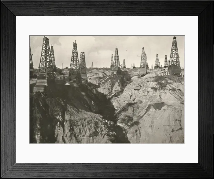 Framed Print : Yenan-Young Oil Wells, 1900. Creator: Unknown Framed Print : Yenan-Young Oil Wells, 1900. Creator: Unknown