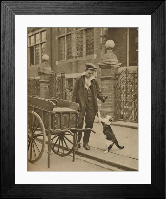 Framed Print : One of the Best-Established Trades: A Customer and the Cats-Meat Man, c1935. Creator