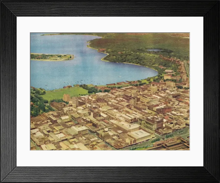 Framed Print : Perth from the Air, c1947. Creator: Unknown Framed Print : Perth from the Air, c1947. Creator: Unknown