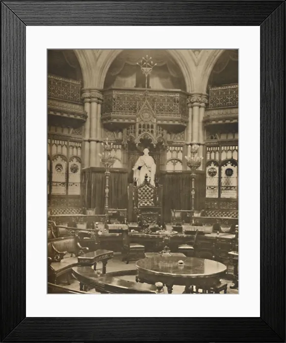 Framed Print : George III. Presides in the Common Council Chamber in the Guildhall, c1935. Creator: King