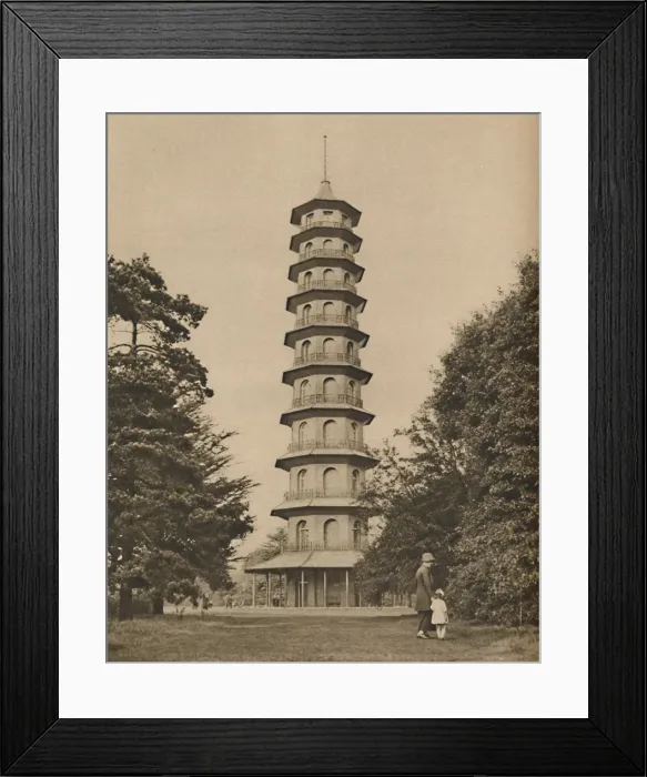 Framed Print : Eighteenth Century Version of a Pagoda in Kew Gardens, c1935. Creator: Unknown Framed Print : Eighteenth Century Version of a Pagoda in Kew Gardens, c1935. Creator: Unknown