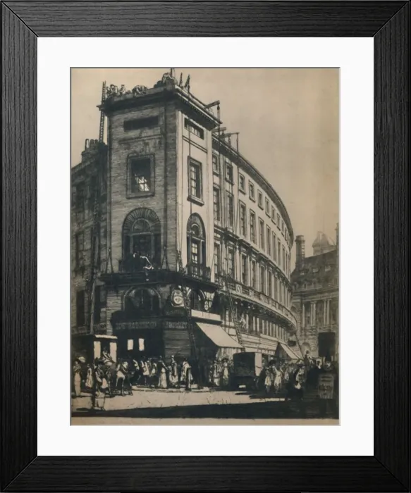 Framed Print : The Quadrant, Looking South, 1927. Creator: Randolph Schwabe Framed Print : The Quadrant, Looking South, 1927. Creator: Randolph Schwabe