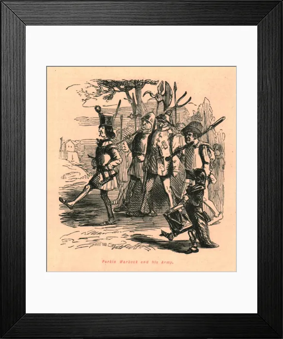 Framed Print : Perkin Warbeck and his Army, 1897. Creator: John Leech Framed Print : Perkin Warbeck and his Army, 1897. Creator: John Leech