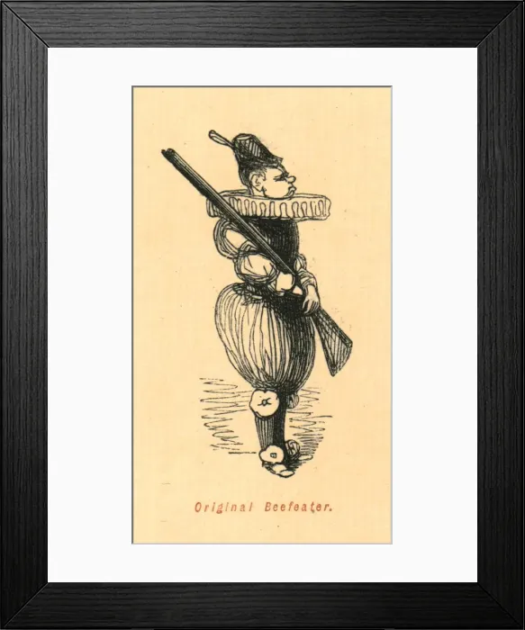 Framed Print : Original Beefeater, 1897. Creator: John Leech Framed Print : Original Beefeater, 1897. Creator: John Leech