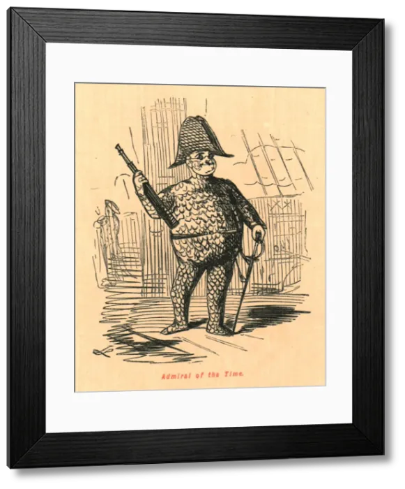 Framed Print : Admiral of the Time, 1897. Creator: John Leech Framed Print : Admiral of the Time, 1897. Creator: John Leech