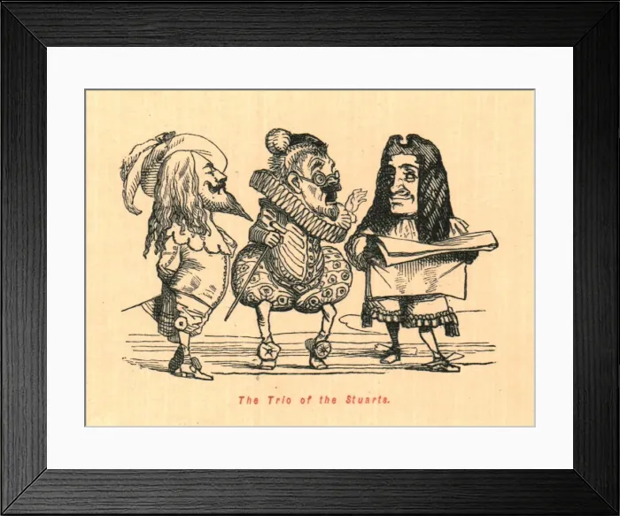 Framed Print : The Trio of the Stuarts, 1897. Creator: John Leech Framed Print : The Trio of the Stuarts, 1897. Creator: John Leech