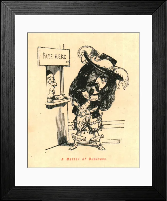 Framed Print : A Matter of Business, 1897. Creator: John Leech Framed Print : A Matter of Business, 1897. Creator: John Leech