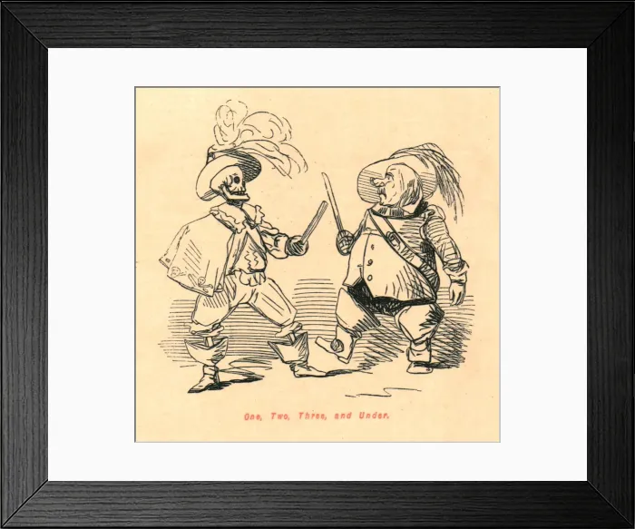 Framed Print : One, Two, Three, and Under, 1897. Creator: John Leech Framed Print : One, Two, Three, and Under, 1897. Creator: John Leech