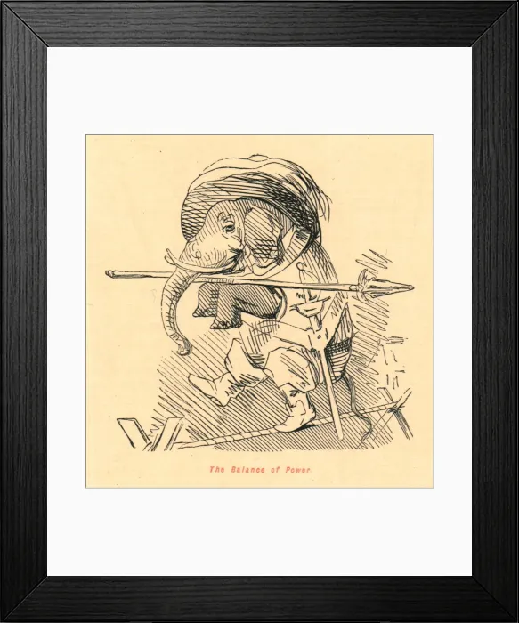 Framed Print : The Balance of Power, 1897. Creator: John Leech Framed Print : The Balance of Power, 1897. Creator: John Leech