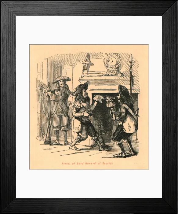 Framed Print : Arrest of Lord Howard of Escrick, 1897. Creator: John Leech
