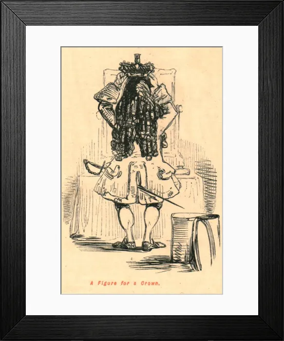Framed Print : A Figure for a Crown, 1897. Creator: John Leech Framed Print : A Figure for a Crown, 1897. Creator: John Leech
