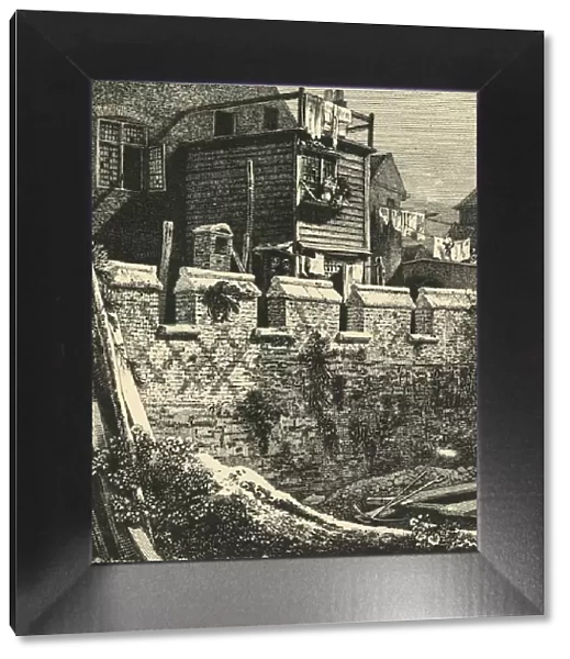 Fragment of London Wall at St. Giles, Cripplegate, 1812, (1925). Creator: John Thomas Smith